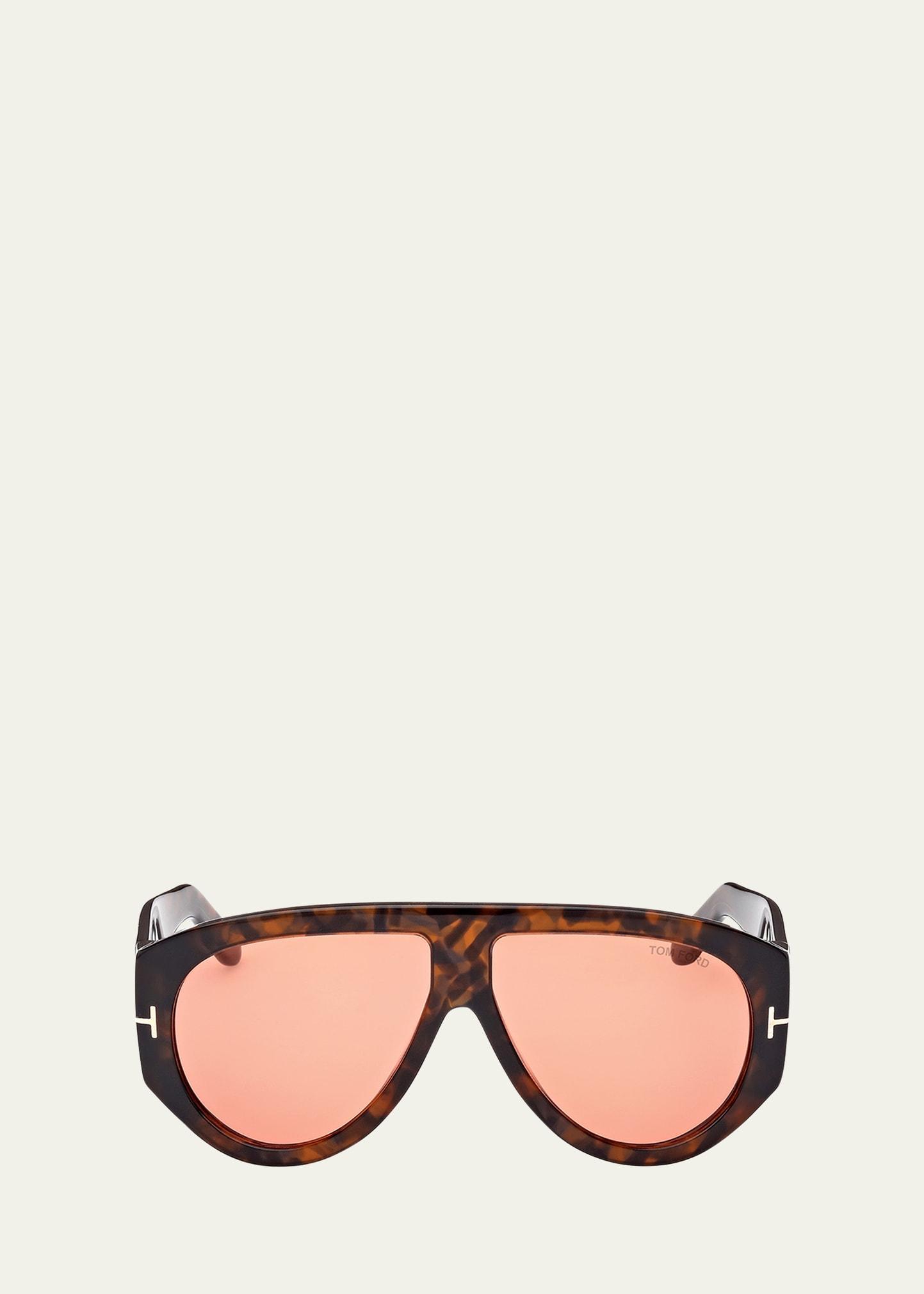 Bronson Havana Acetate Aviator Sunglasses Product Image