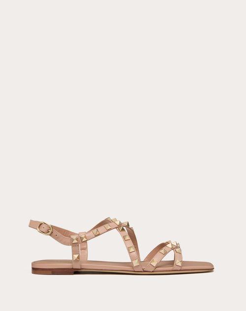 CALFSKIN ROCKSTUD SANDAL WITH STRAPS Product Image