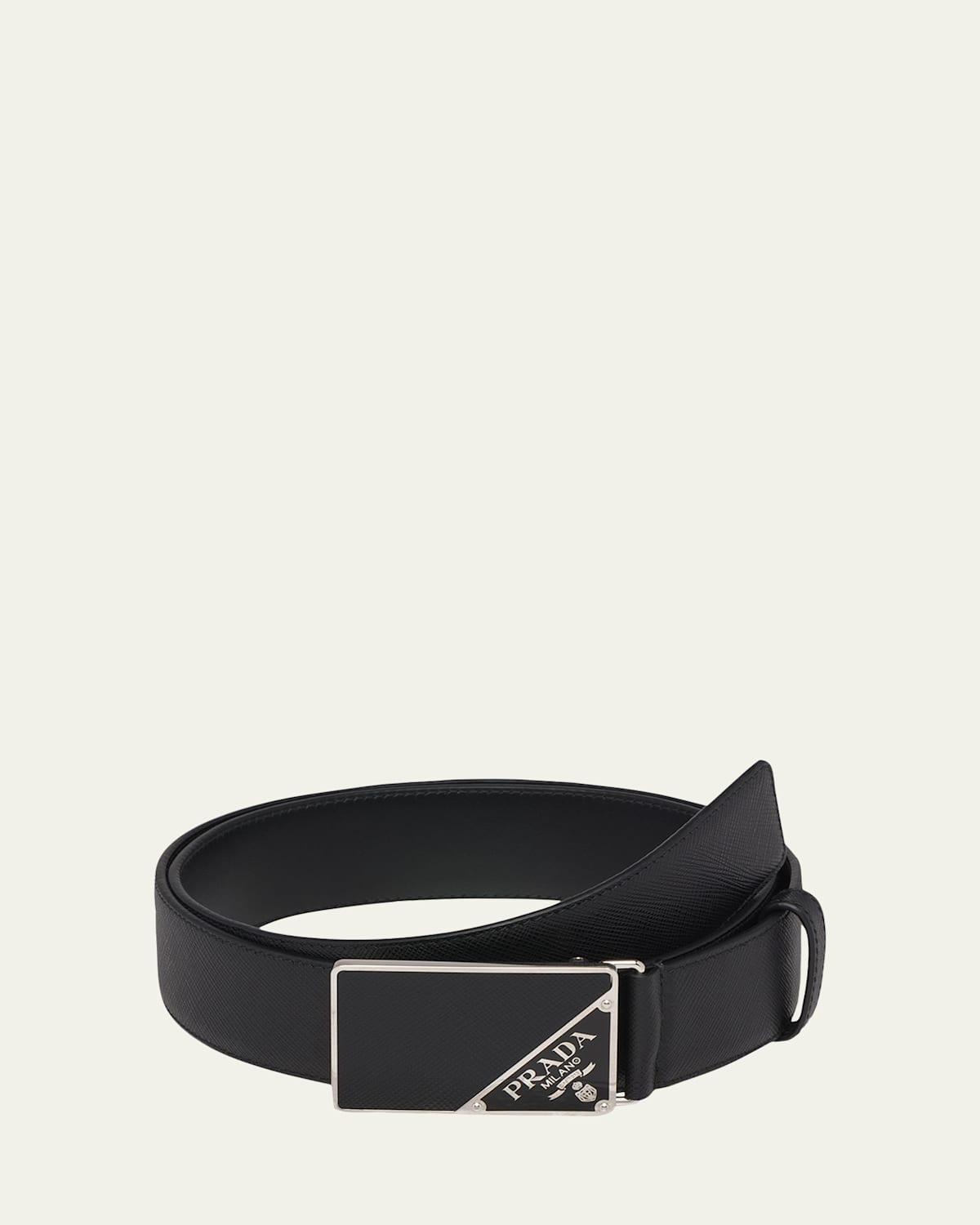 Mens Saffiano Buckle Belt Product Image