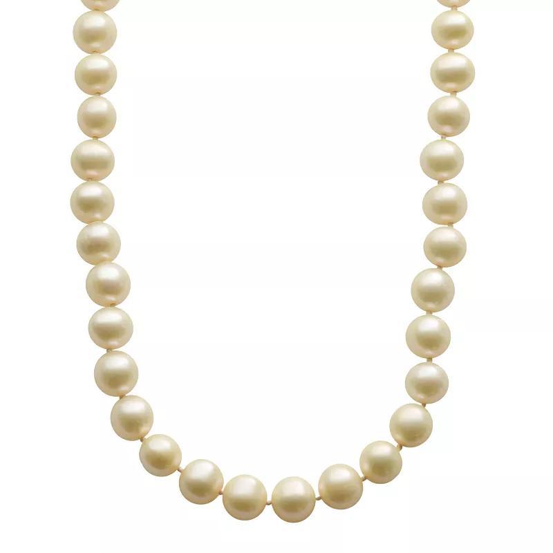 PearLustre by Imperial Dyed Freshwater Cultured Pearl Sterling Silver Necklace, Womens Light Yellow Product Image