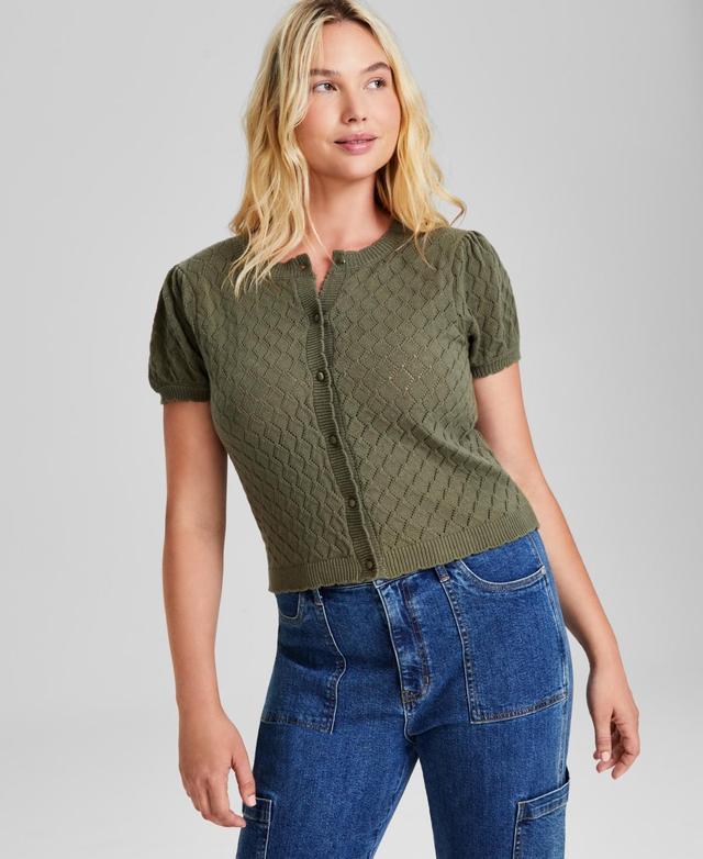 And Now This Womens Scalloped Button-Up Sweater, Created for Macys Product Image