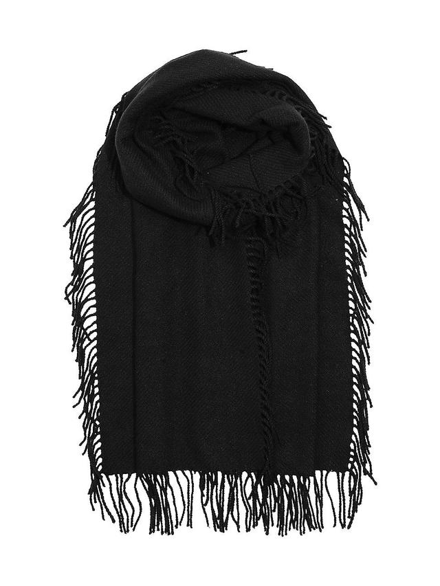 Womens Fringed Cashmere Wrap Product Image