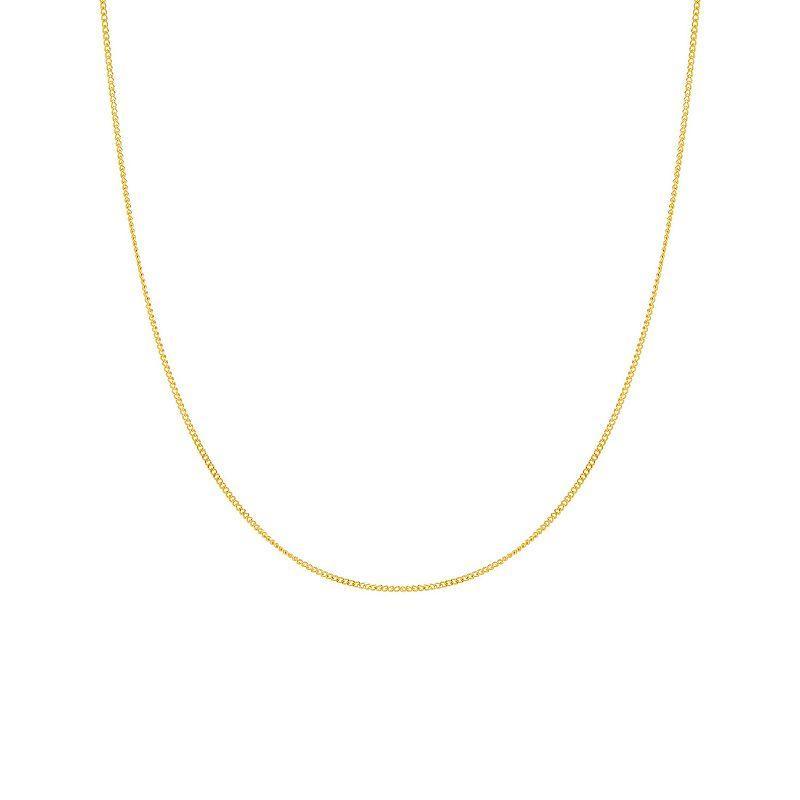 PRIMROSE 14k Gold Baby Curb Chain Necklace, Womens Yellow Gold Tone Product Image