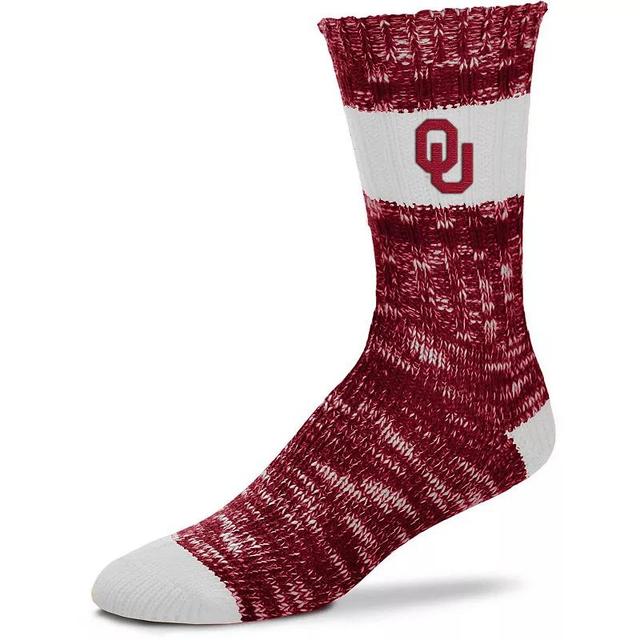 Womens For Bare Feet Oklahoma Sooners Alpine Stripes Crew Socks Product Image