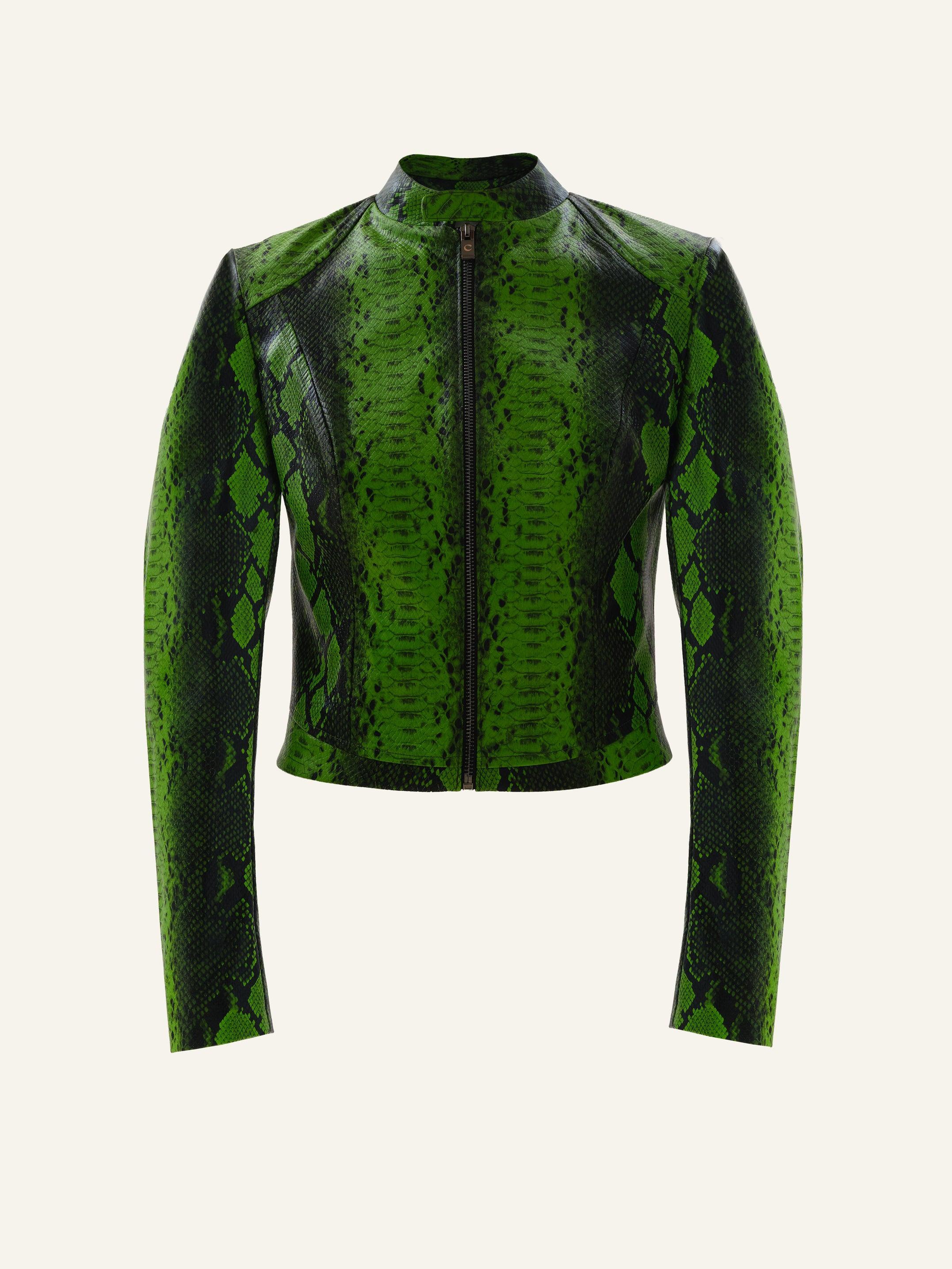 Motorsport jacket in Green Python Product Image