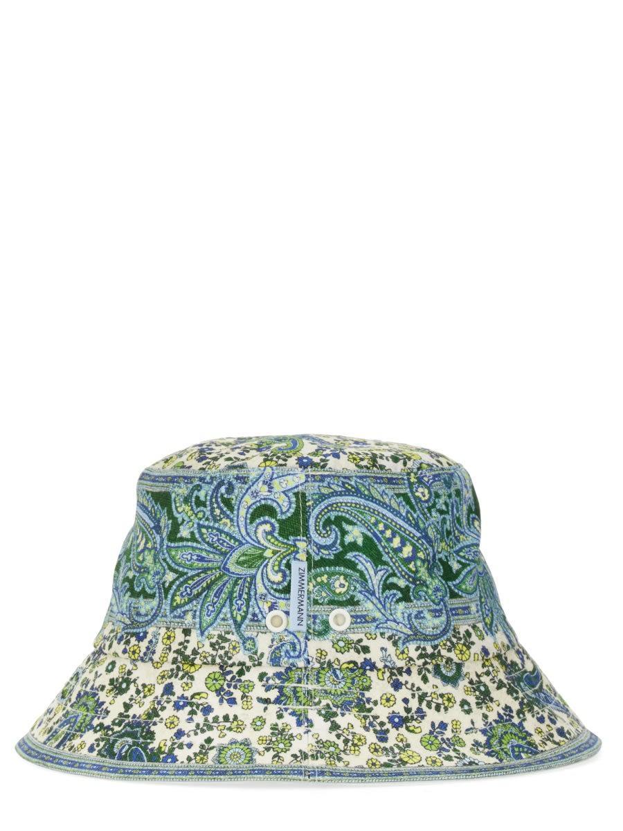 ZIMMERMANN Canvas Bucket Hat In Multicolor Product Image