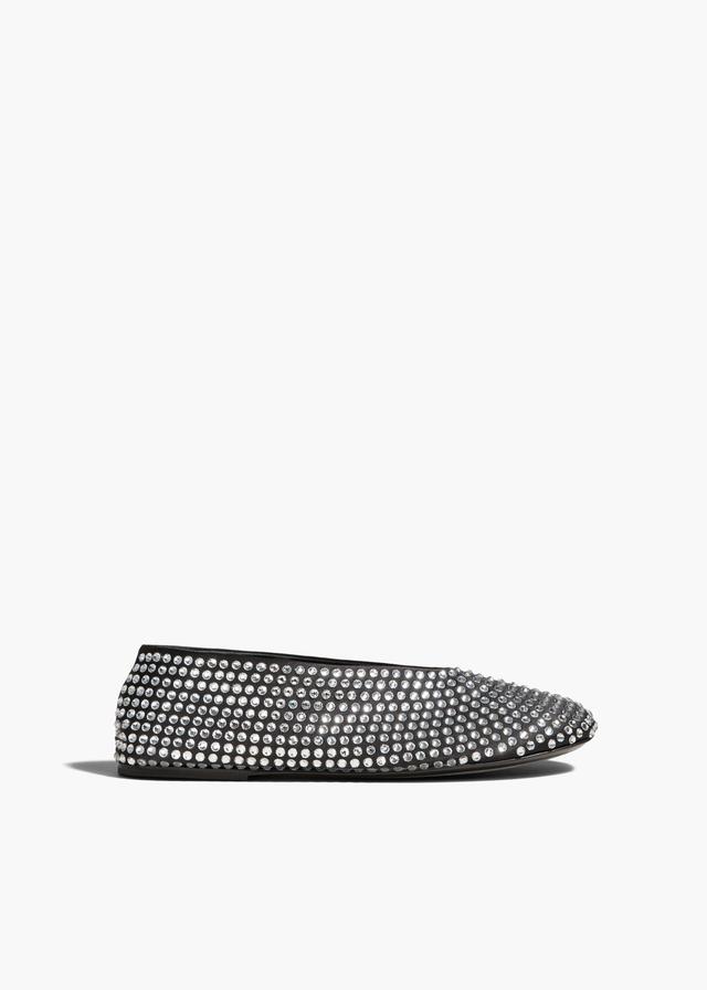 Marcy Flat in Black with Crystals Product Image