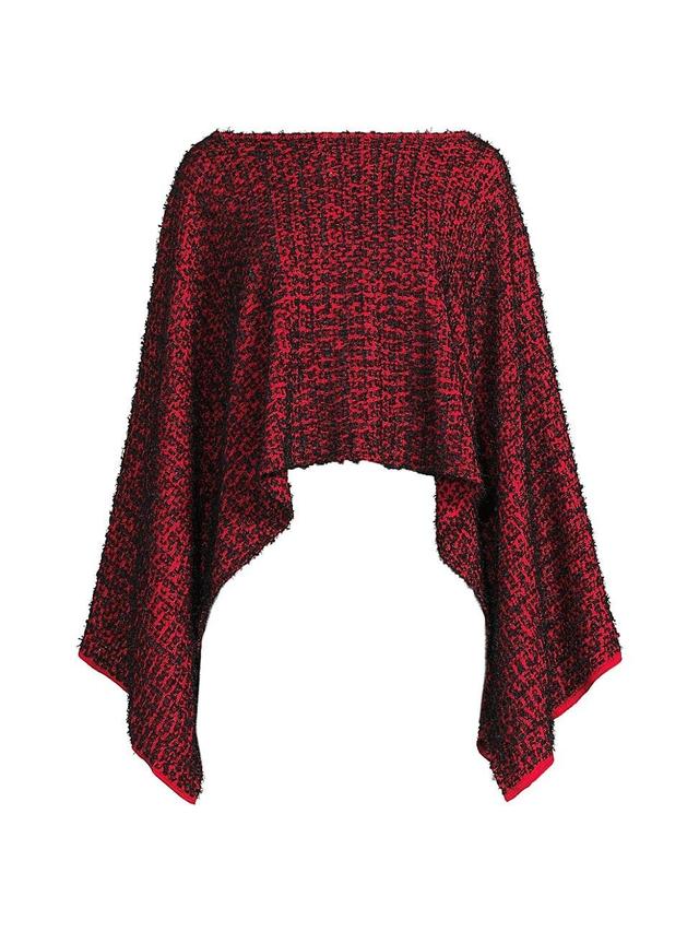 Womens Knit Draped Poncho Product Image