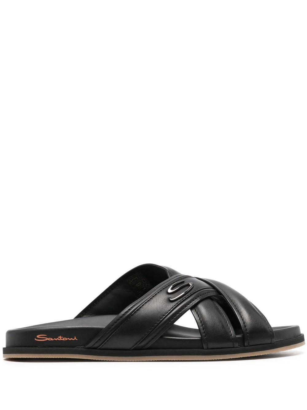 SANTONI Sandals In Black Product Image