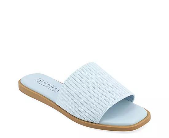 Journee Collection Womens Prisilla Single Band Slide Flat Sandals Product Image