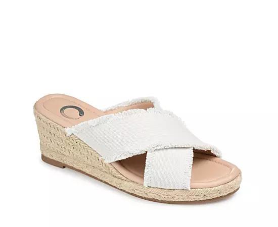 Journee Collection Shanni Womens Wedge Sandals Pink Product Image