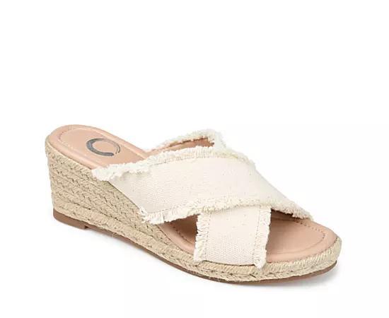 Journee Collection Shanni Womens Wedge Sandals Pink Product Image