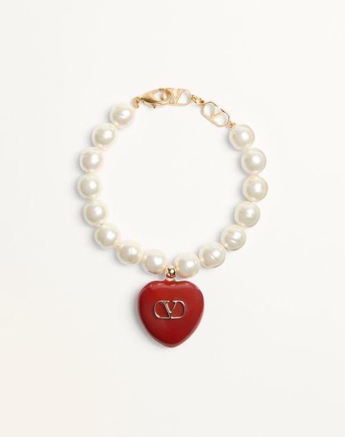 COEUR ROYAL BRACELET IN METAL, ENAMEL AND BEADS Product Image