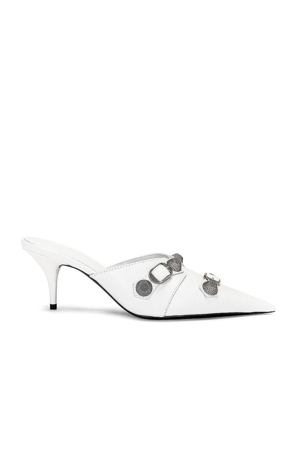 Balenciaga Cagole Mule in White Product Image