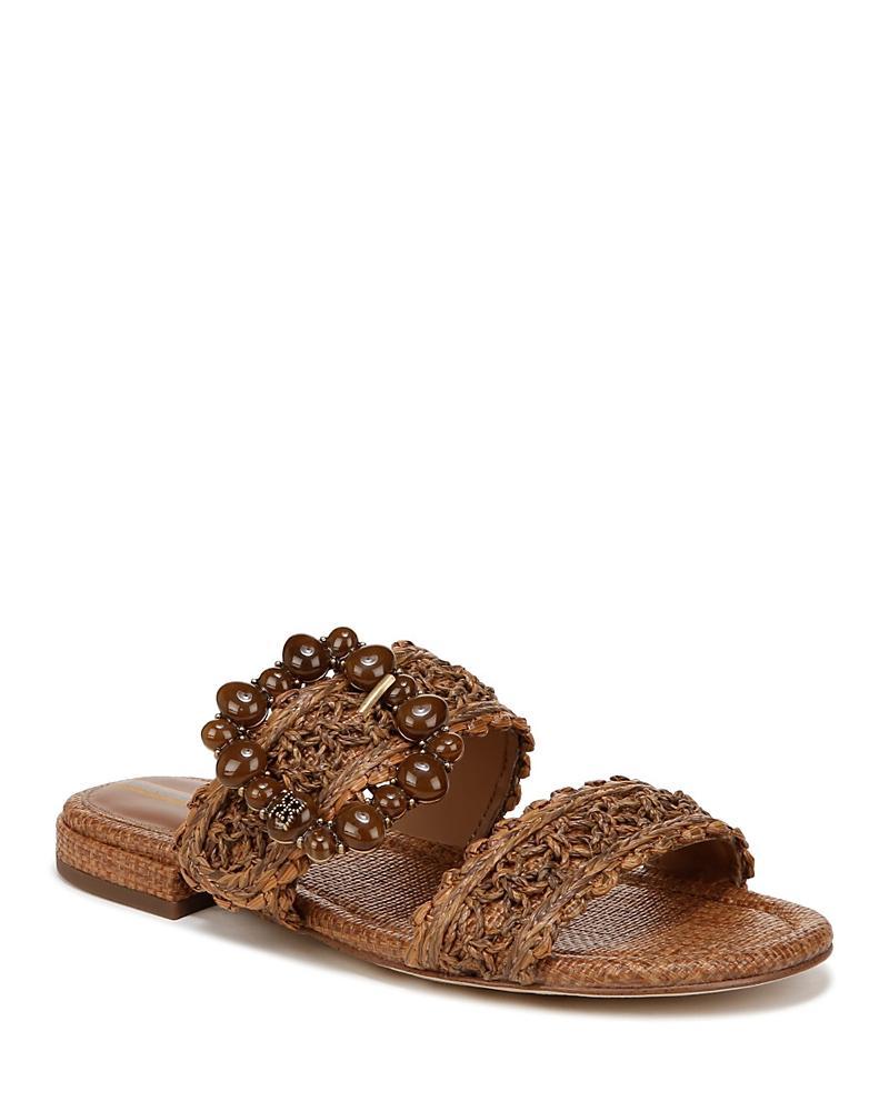 Sam Edelman Elisa Slide Sandal Dark Natural Raffia 8.0 Product Image