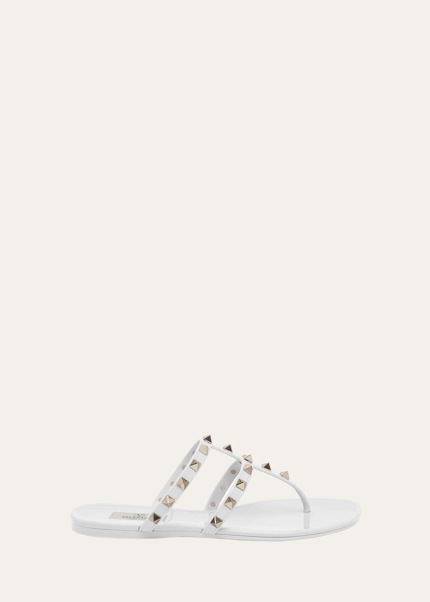 Womens Rockstud Flat Rubber Sandals Product Image