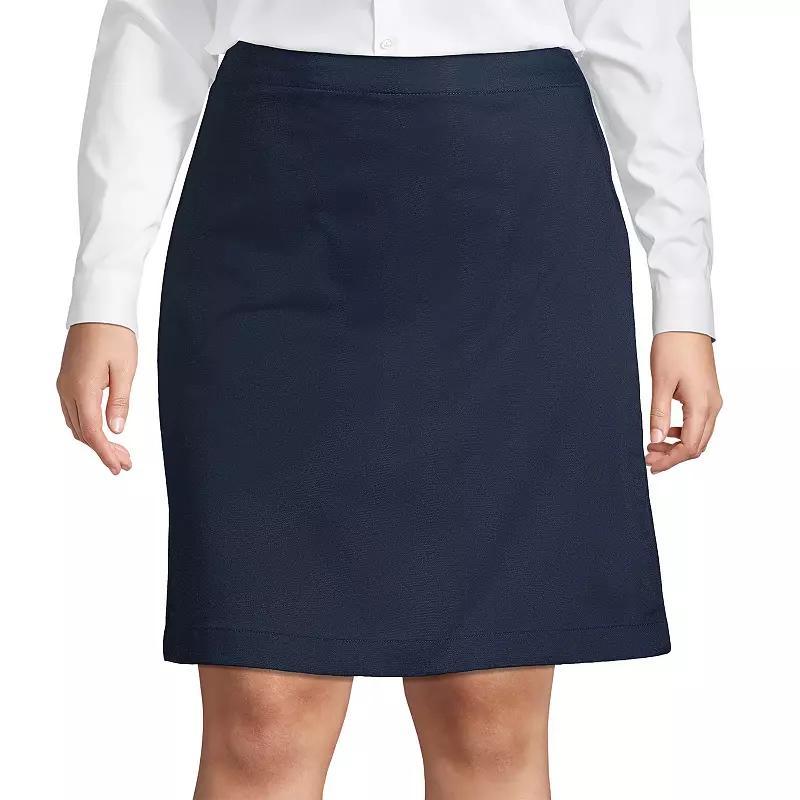 Plus Size Lands End School Uniform Blend Chino Skort, Womens Product Image