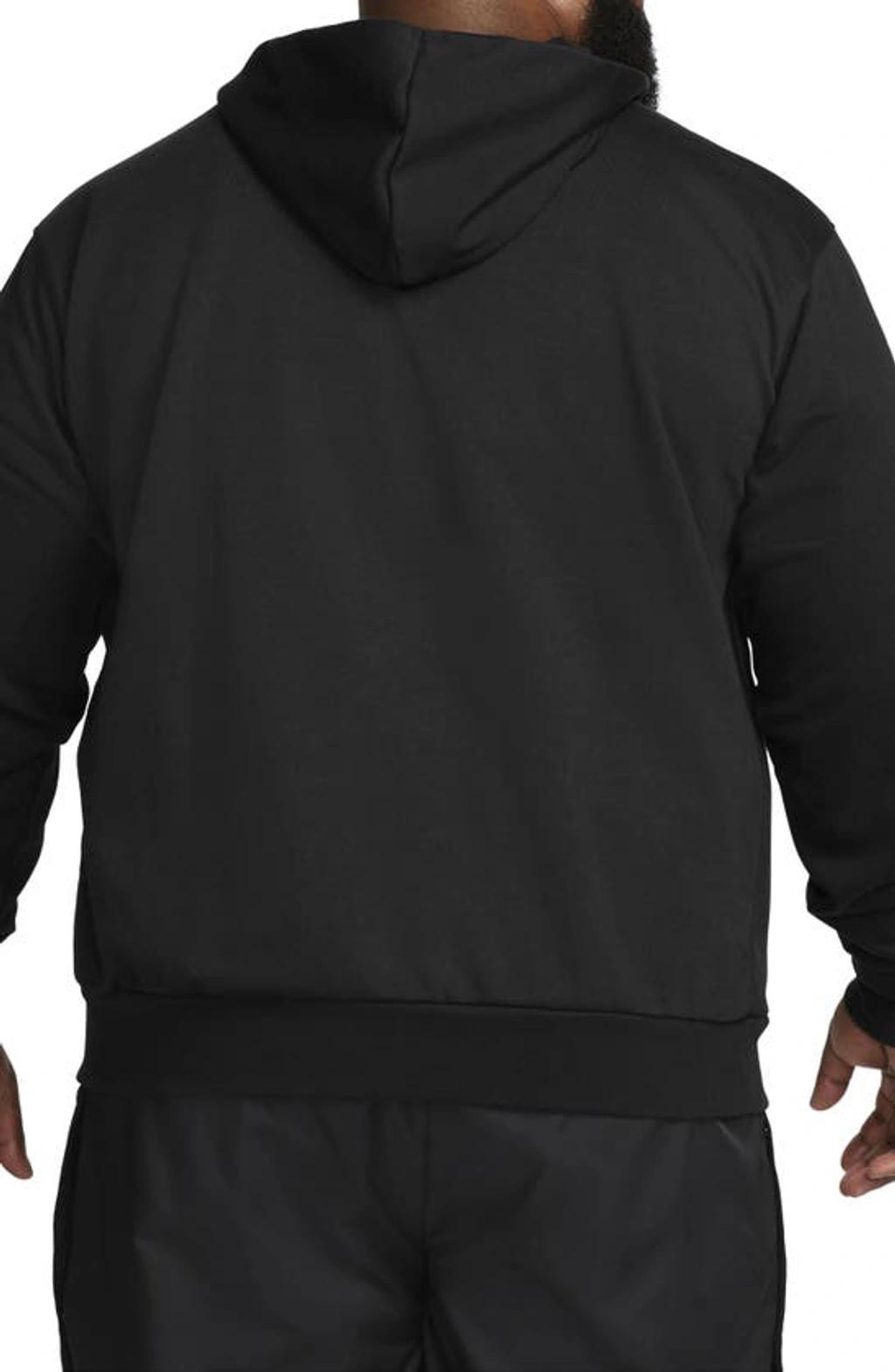 NIKE Men's Standard Issue Dri-fit Pullover Basketball Hoodie In Black/pale Ivory Product Image