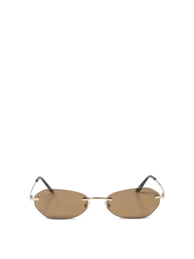 OUR LEGACY Adorable Geometric Frame Sunglasses In Brown Product Image