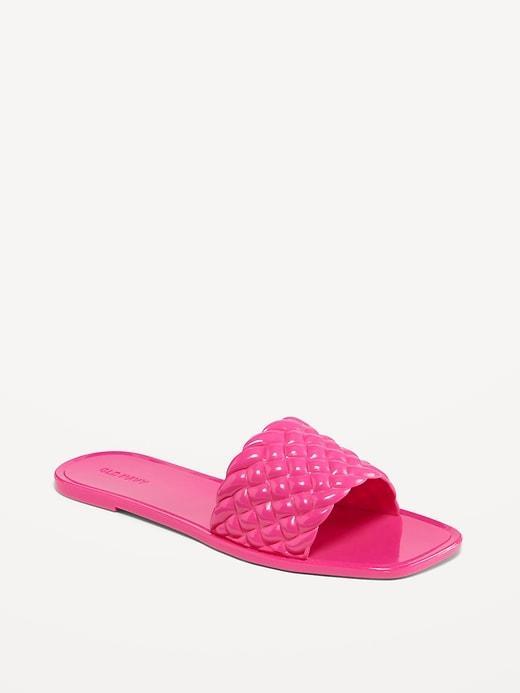 Quilted Jelly Slide Sandals Product Image