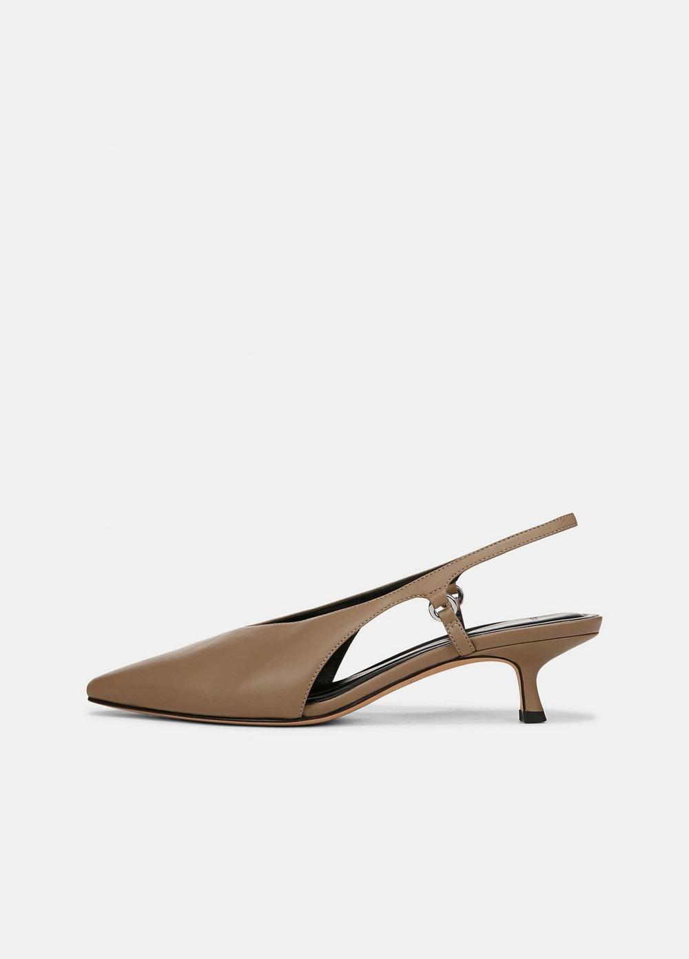 Sabrina Leather Slingback Kitten Heel Product Image