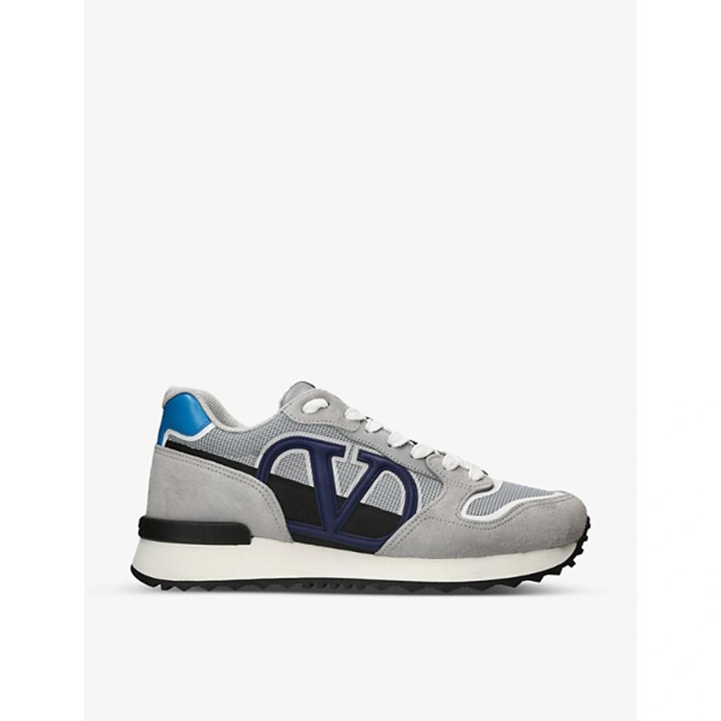 VALENTINO GARAVANI Vlogo Pace Leather And Fabric Low-top Trainers In Multicolor Product Image