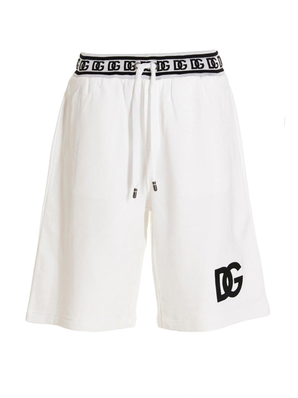 Logo-print Bermuda Shorts In White Product Image