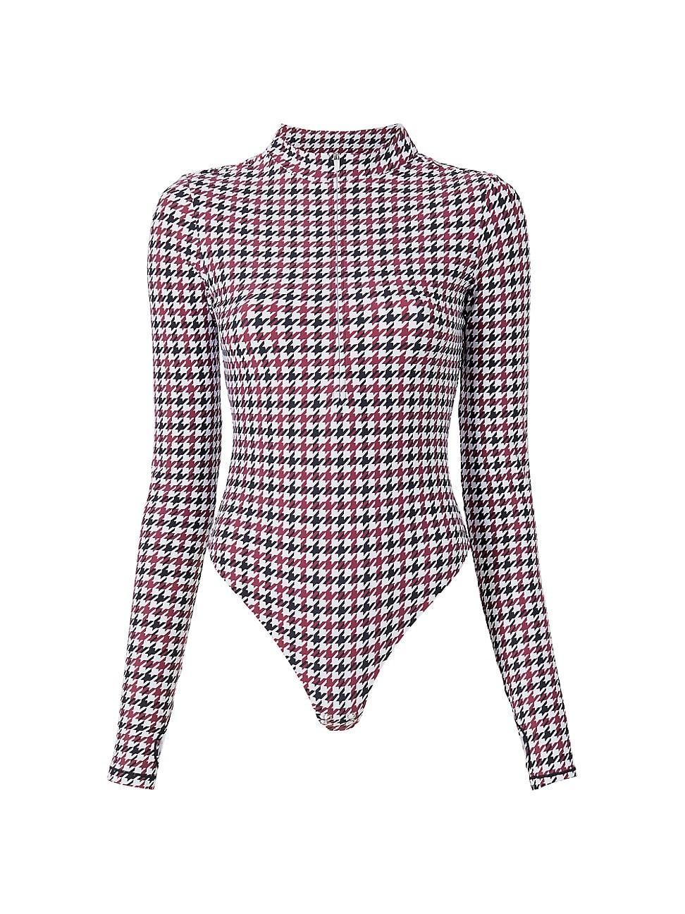 Womens Brio Houndstooth Bodysuit Product Image