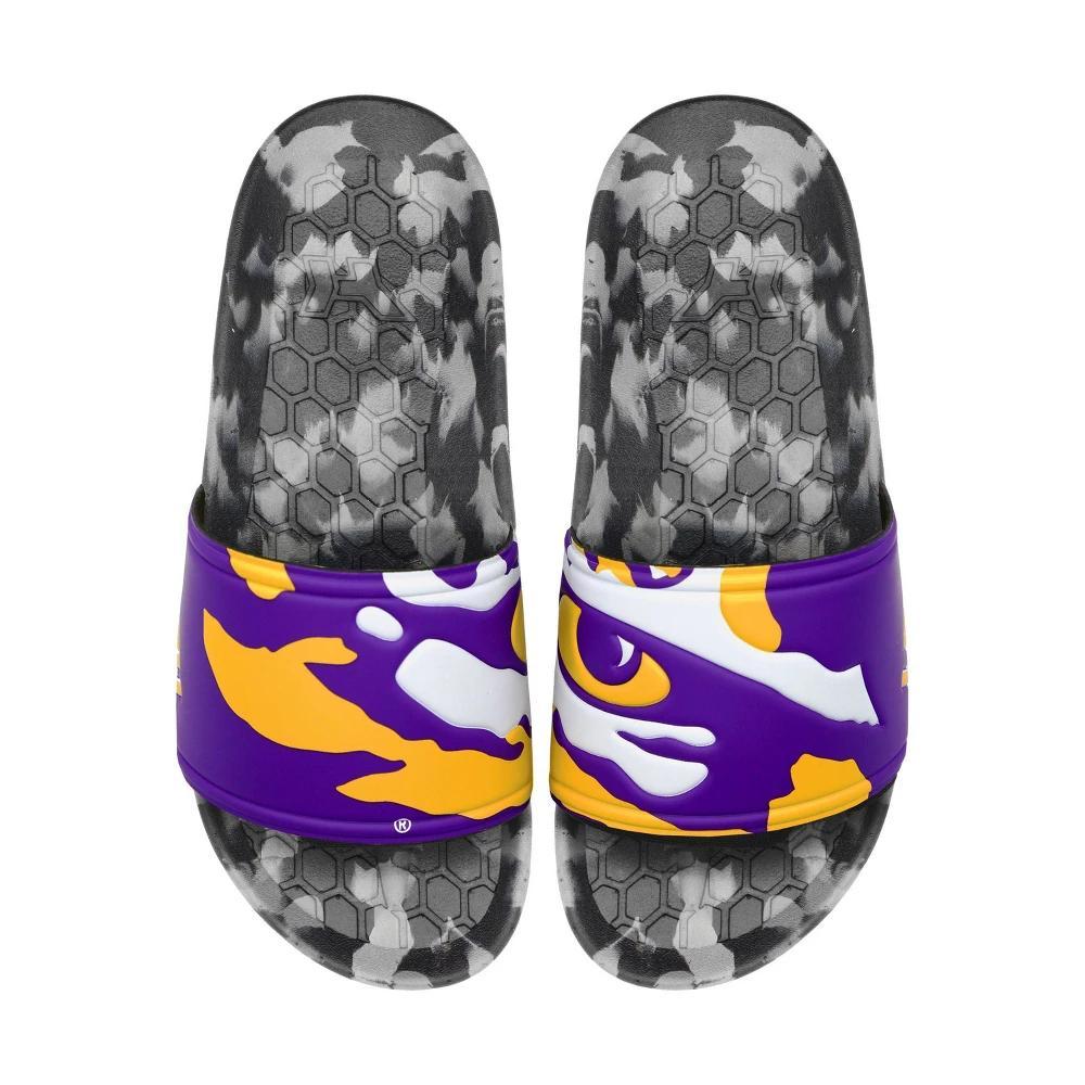 NCAA LSU Tigers Slydr Pro White Sandals - Purple M4/W6 Product Image