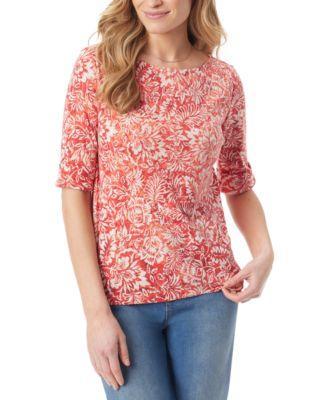 Women's Alanis Boat Neck Elbow-Sleeve T-Shirt Product Image