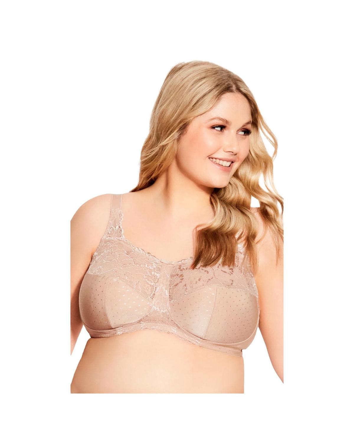 Avenue Womens Lace Soft Cup Wire Free Bra Product Image