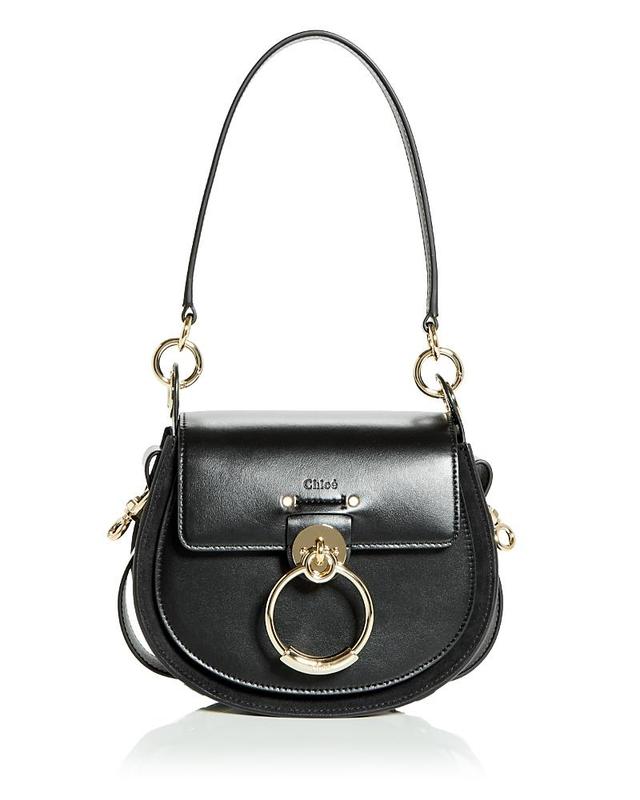 Womens Small Tess Leather Saddle Bag Product Image