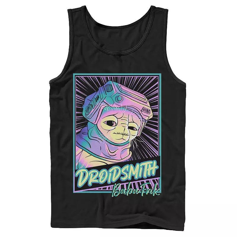 Mens Star Wars: The Rise Of Skywalker Babu Frik Neon Poster Tank Top Product Image