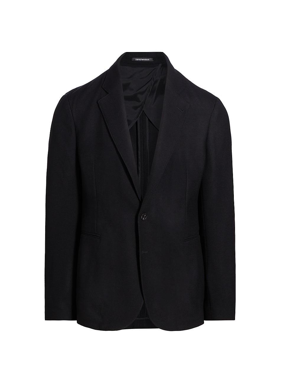 Mens Wool-Blend Single-Breasted Blazer Product Image