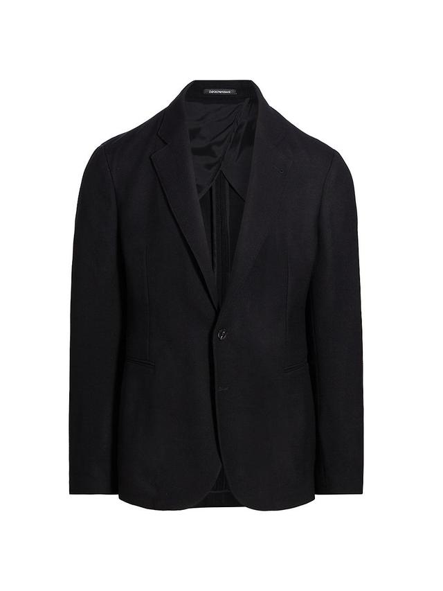 Mens Wool-Blend Single-Breasted Blazer Product Image