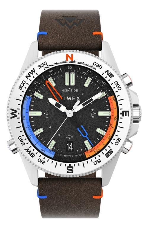 Timex Expedition North Tide-Temp-Compass Leather Strap Watch, 43mm Product Image