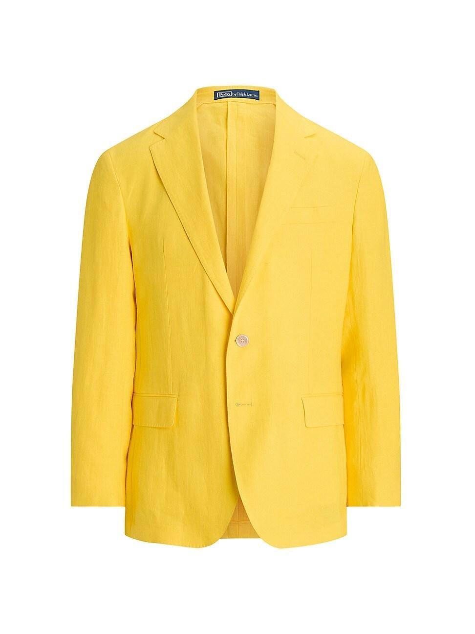 Mens Linen Single-Breasted Two-Button Sport Coat Product Image