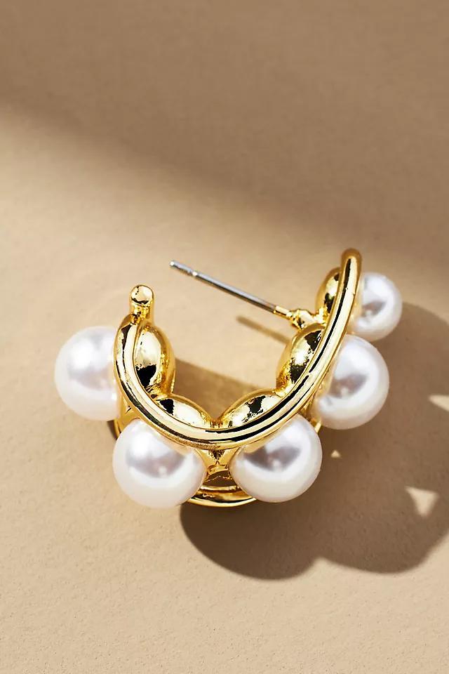 Pivotal Pearl Hoop Earrings Product Image