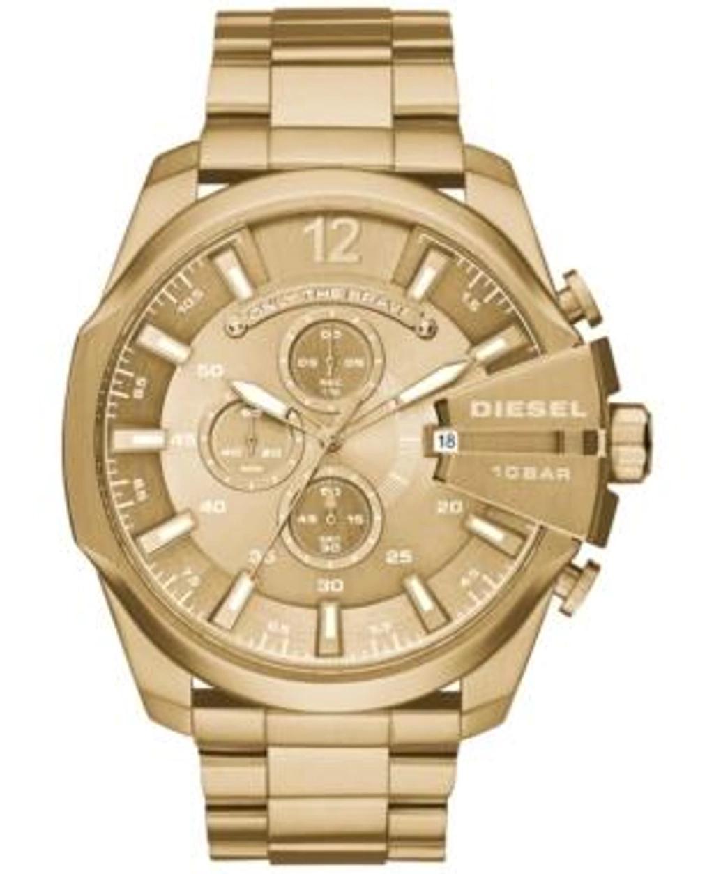 Men's Chronograph Mega Chief Gold-tone Stainless Steel Bracelet Watch 59x51mm Product Image