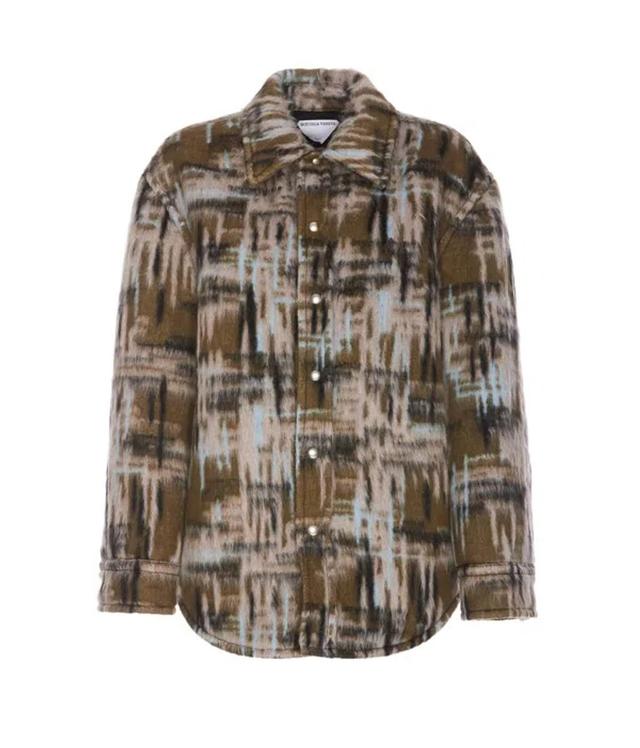 Check Patterned Relaxed Fit Jacket In Green Product Image