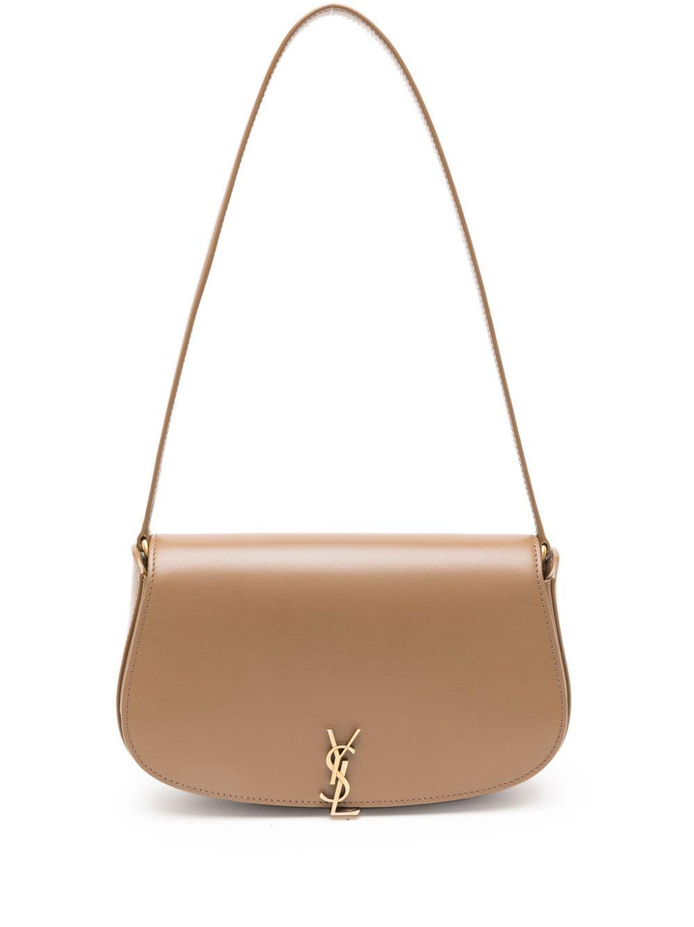 SAINT LAURENT Mini Voltaire Shoulder Bag In Brown Product Image