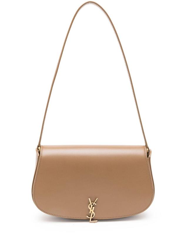 SAINT LAURENT Mini Voltaire Shoulder Bag In Brown Product Image