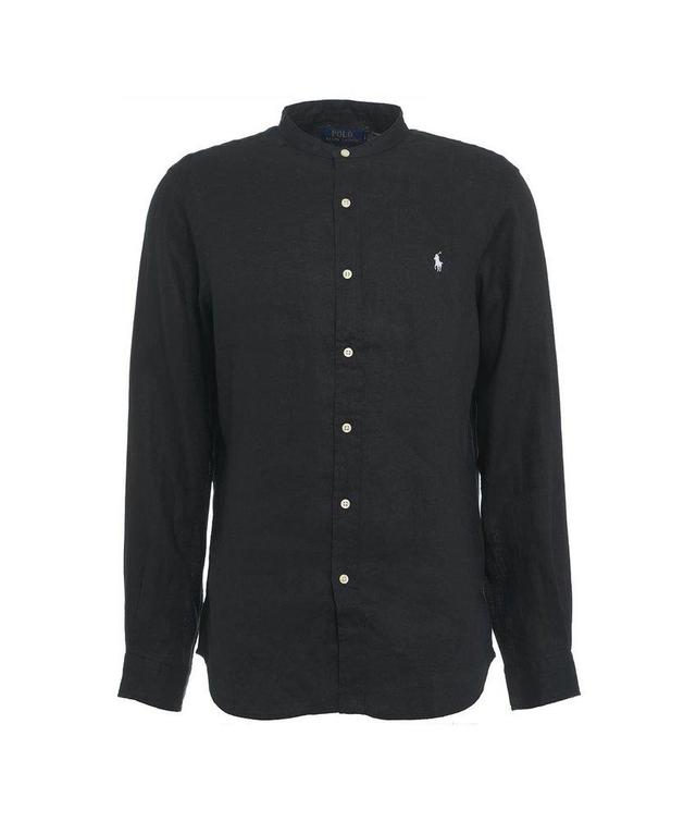 Polo Pony Embroidered Buttoned Shirt In Black Product Image