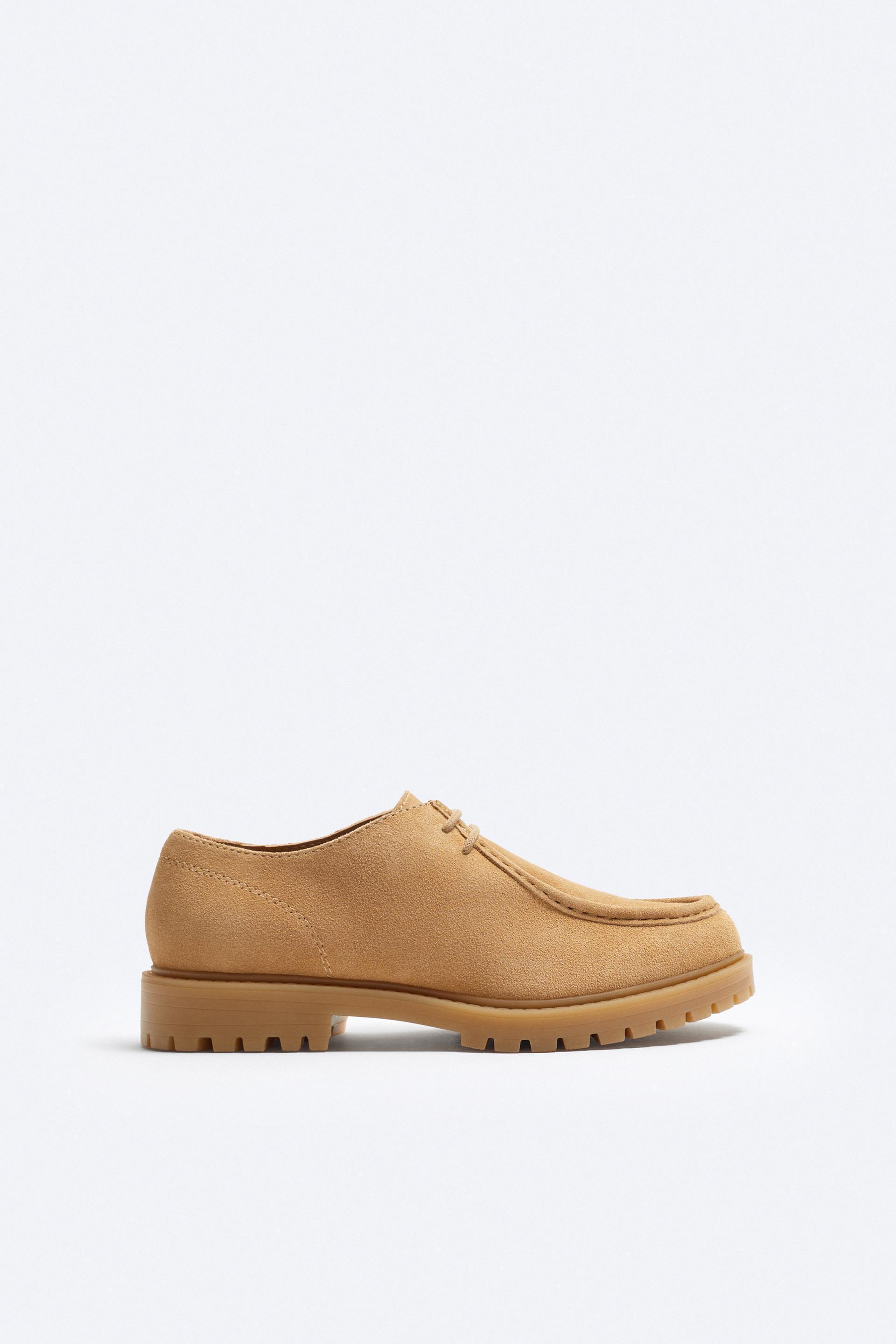 SUEDE MOC-TOE SHOES Product Image