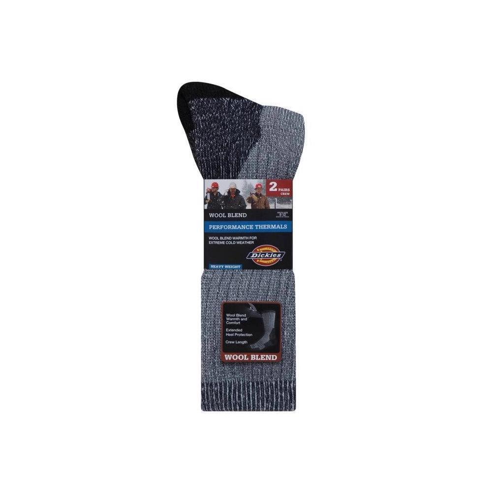 Dickies Mens Heavyweight Wool Blend Thermal Crew Socks 2pk - Navy Blue 6-12 Product Image