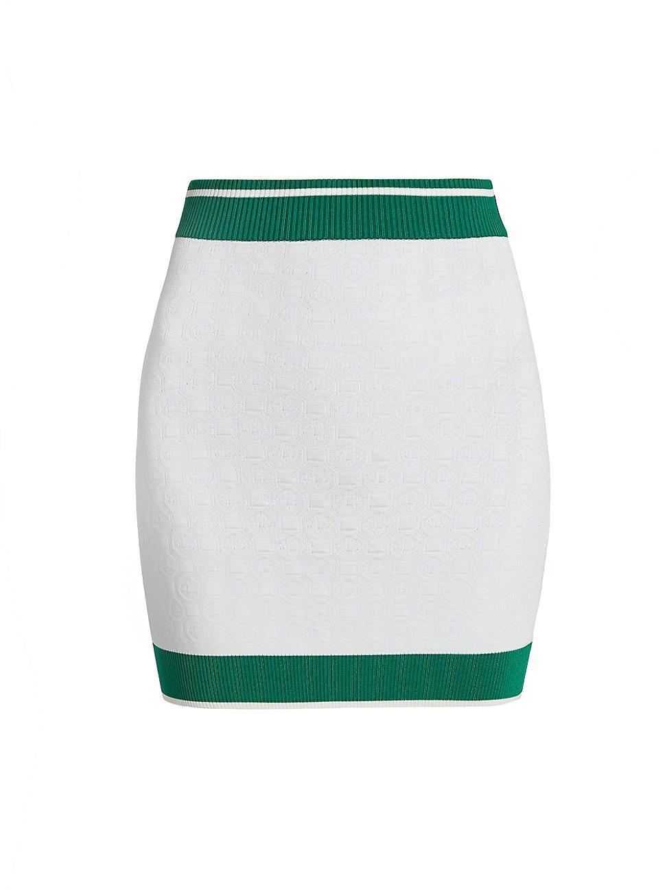 Womens Knit Monogrammed Miniskirt product image