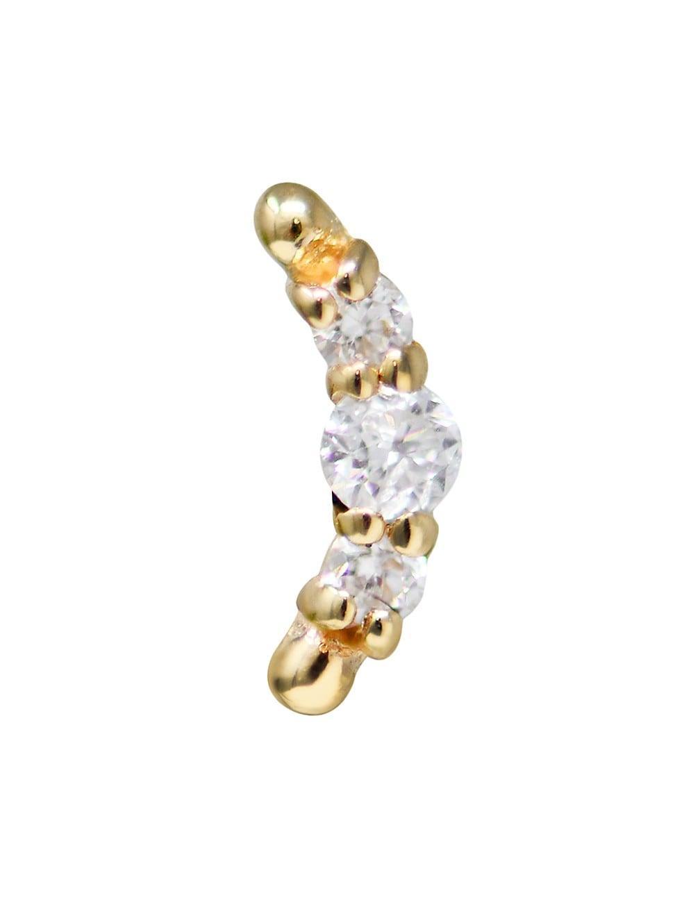 Womens Anzie x Mel Soldera 14K Yellow Gold & 0.06 TCW Diamond Ear Crawler Product Image