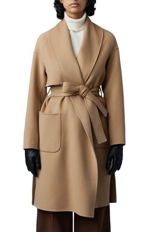 Mackage Thalia Double Face Tie Waist Wool Coat Product Image