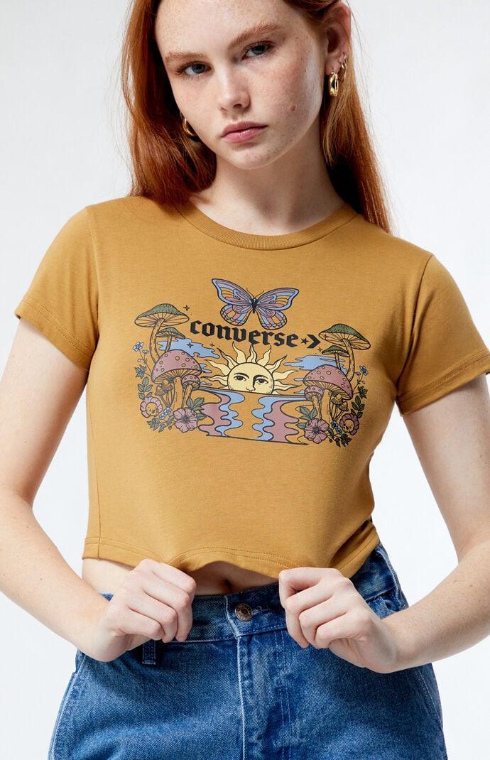 Converse Women's Blooming Skate Cropped T-Shirt Product Image