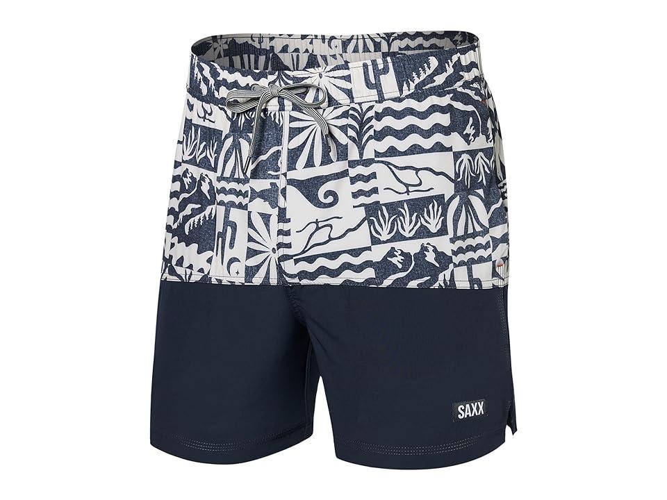 Saxx Mens Oh Buoy 2N1 Half Print Volley 5 Swim Shorts Product Image